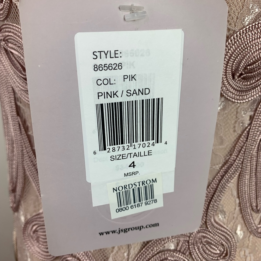 JS Collections Santiago Midi Dress In Pink Sand - Picture 7 of 8